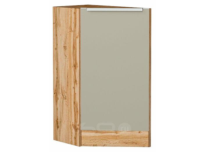 Шкаф нижний торцевой Фьюжн Silky Grey Дуб Вотан 816*296*554