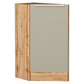 Шкаф нижний торцевой Фьюжн Silky Grey Дуб Вотан 816*296*554