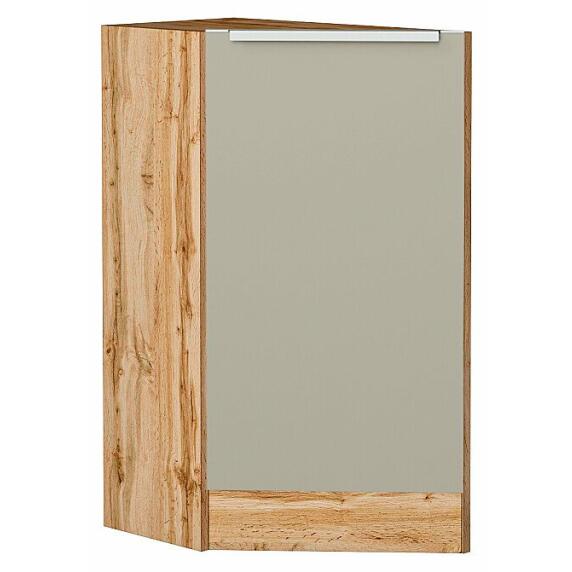 Шкаф нижний торцевой Фьюжн Silky Grey Дуб Вотан 816*296*554