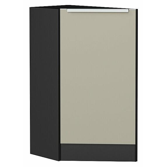 Шкаф нижний торцевой Фьюжн Silky Grey Graphite 816*296*554