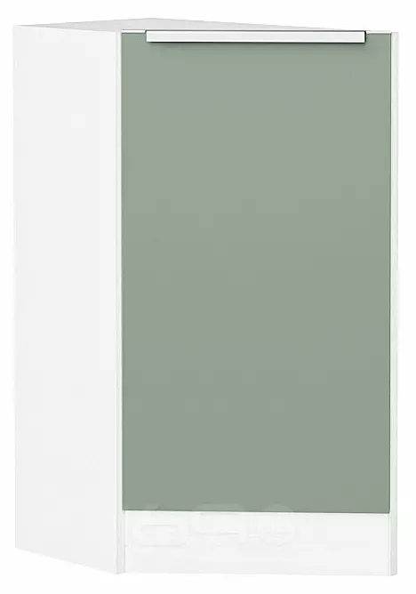Шкаф нижний торцевой Фьюжн Silky Mint Белый 816*296*554