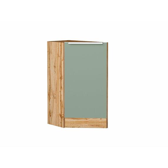 Шкаф нижний торцевой Фьюжн Silky Mint Дуб Вотан 816*296*554
