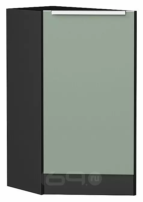 Шкаф нижний торцевой Фьюжн Silky Mint Graphite 816*296*554