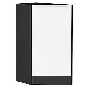 Шкаф нижний торцевой Фьюжн Silky White Graphite 816*296*554