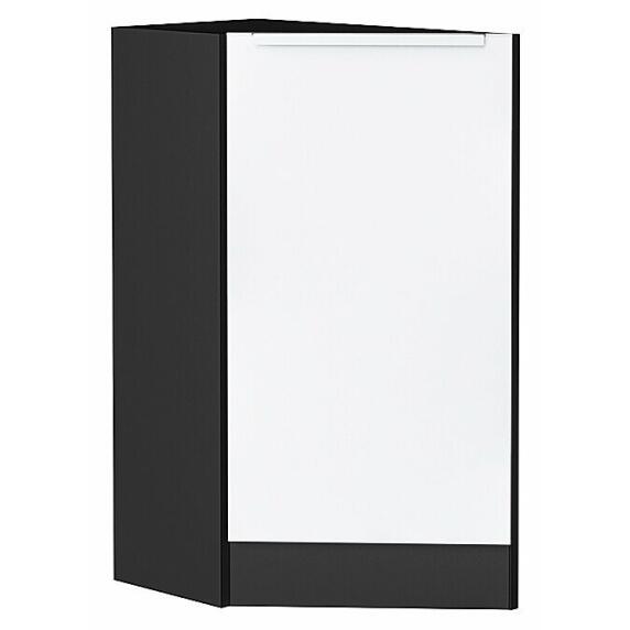 Шкаф нижний торцевой Фьюжн Silky White Graphite 816*296*554
