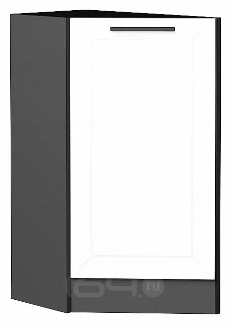 Шкаф нижний торцевой Глетчер Айленд Силк Graphite 816*296*552