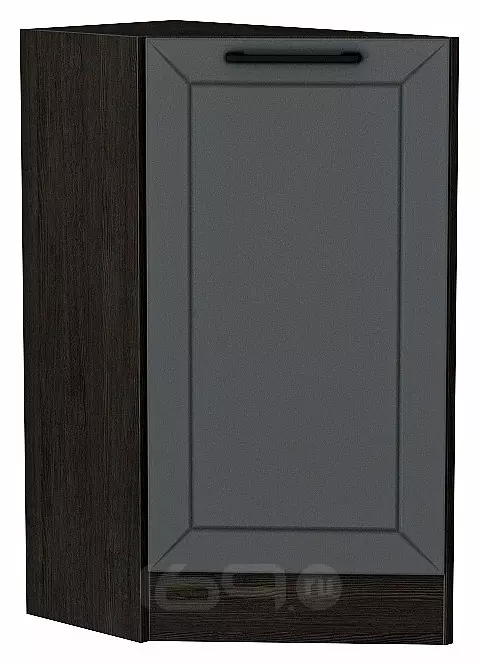 Шкаф нижний торцевой Глетчер Маренго Силк Graphite 816*296*552
