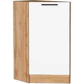 Шкаф нижний торцевой Лайт Special White/Дуб Вотан 816*296*552