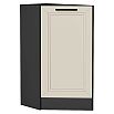 Шкаф нижний торцевой Нео Cream Silk/Graphite 816*296*554