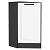 Шкаф нижний торцевой Нео White Silk/Graphite 816*296*554