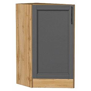 Шкаф нижний торцевой Сканди Stormy Silkwood/Дуб Вотан 816*296*554