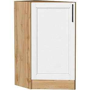 Шкаф нижний торцевой Сканди White Silkwood/Дуб Вотан 816*296*554