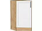 Шкаф нижний торцевой Сканди White Silkwood/Дуб Вотан 816*296*554
