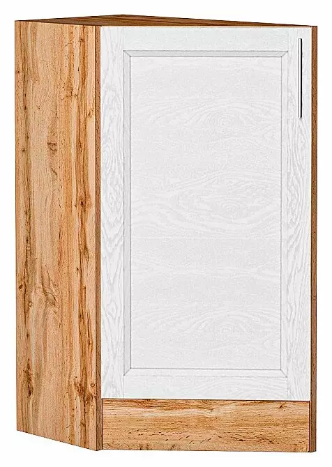 Шкаф нижний торцевой Сканди White Softwood Дуб Вотан 816*296*554