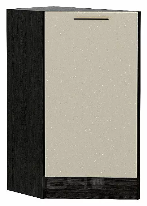 Шкаф нижний торцевой Валерия-М Бежевый металлик Graphite 816*296*552