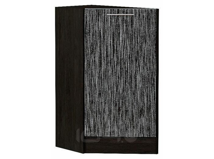 Шкаф нижний торцевой Валерия-М Черный металлик дождь Graphite 816*296*552