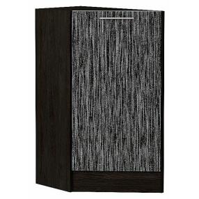 Шкаф нижний торцевой Валерия-М Черный металлик дождь Graphite 816*296*552