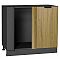 Шкаф нижний угловой Евро Дуб песочный/Graphite 816*890*478