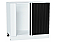 Шкаф нижний угловой Евро Лайн Антрацит / Белый 816*890*478