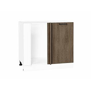 Шкаф нижний угловой Флэт Brown Casella Oak 2S/Белый 816*890*478