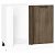 Шкаф нижний угловой Флэт Brown Casella Oak 2S/Белый 816*890*478