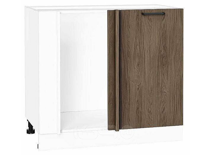 Шкаф нижний угловой Флэт Brown Casella Oak 2S/Белый 816*890*478