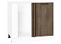 Шкаф нижний угловой Флэт Brown Casella Oak 2S/Белый 816*890*478