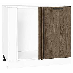 Шкаф нижний угловой Флэт Brown Casella Oak 2S/Белый 816*890*478