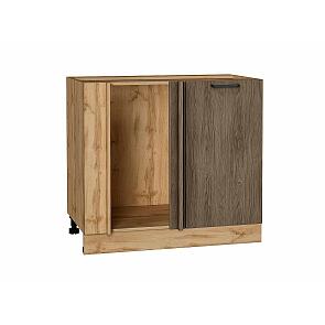 Шкаф нижний угловой Флэт Brown Casella Oak 2S/Дуб Вотан 816*890*478