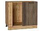Шкаф нижний угловой Флэт Brown Casella Oak 2S/Дуб Вотан 816*890*478