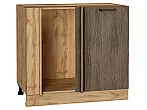 Шкаф нижний угловой Флэт Brown Casella Oak 2S/Дуб Вотан 816*890*478