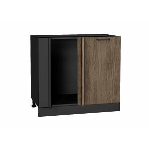 Шкаф нижний угловой Флэт Brown Casella Oak 2S/Graphite 816*890*478