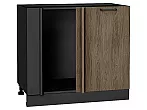 Шкаф нижний угловой Флэт Brown Casella Oak 2S/Graphite 816*890*478