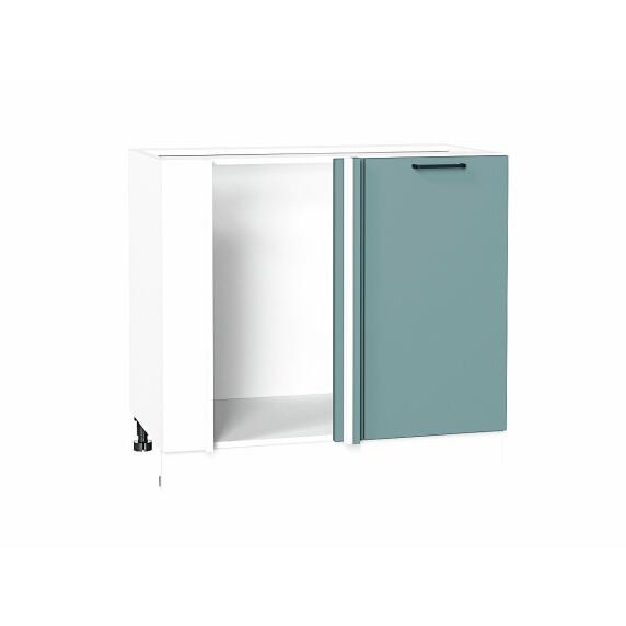 Шкаф нижний угловой Флэт Grey-green In 2S/Белый 816*890*478