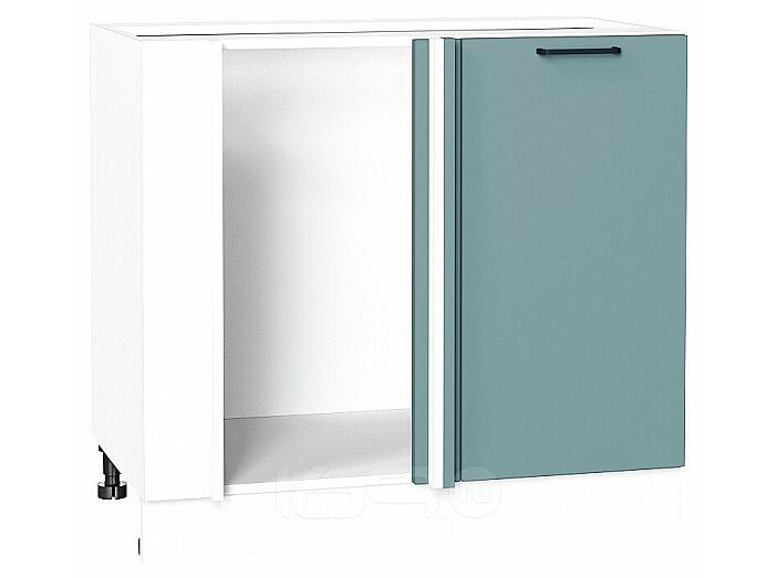 Шкаф нижний угловой Флэт Grey-green In 2S/Белый 816*890*478