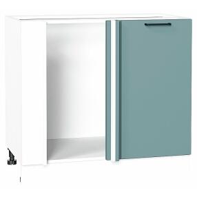 Шкаф нижний угловой Флэт Grey-green In 2S/Белый 816*890*478