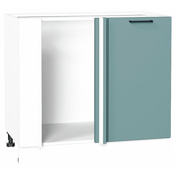 Шкаф нижний угловой Флэт Grey-green In 2S/Белый 816*890*478