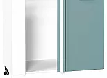 Шкаф нижний угловой Флэт Grey-green In 2S/Белый 816*890*478