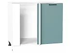 Шкаф нижний угловой Флэт Grey-green In 2S/Белый 816*890*478