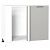 Шкаф нижний угловой Флэт Light Grey In 2S/Белый 816*890*478
