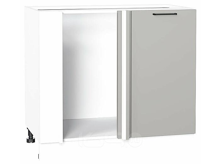 Шкаф нижний угловой Флэт Light Grey In 2S/Белый 816*890*478