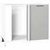 Шкаф нижний угловой Флэт Light Grey In 2S/Белый 816*890*478