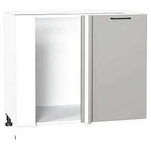 Шкаф нижний угловой Флэт Light Grey In 2S/Белый 816*890*478