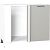 Шкаф нижний угловой Флэт Light Grey In 2S/Белый 816*890*478