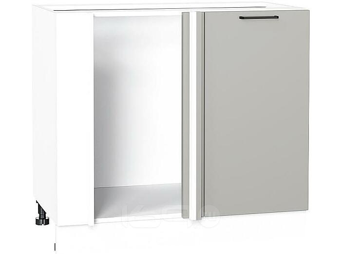 Шкаф нижний угловой Флэт Light Grey In 2S/Белый 816*890*478