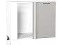 Шкаф нижний угловой Флэт Light Grey In 2S/Белый 816*890*478