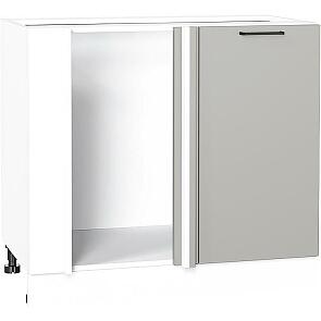 Шкаф нижний угловой Флэт Light Grey In 2S/Белый 816*890*478