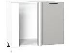 Шкаф нижний угловой Флэт Light Grey In 2S/Белый 816*890*478