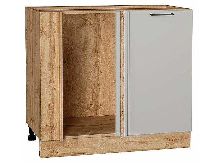 Шкаф нижний угловой Флэт Light Grey In 2S/Дуб Вотан 816*890*478