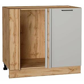 Шкаф нижний угловой Флэт Light Grey In 2S/Дуб Вотан 816*890*478